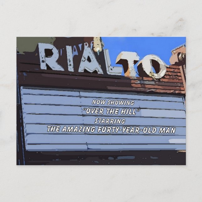 Cartão de Aniversário Feliz do "Over the Hill" (Frente)