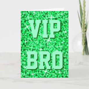 Cartão de Aniversário Feliz do "VIP BRO" Verde