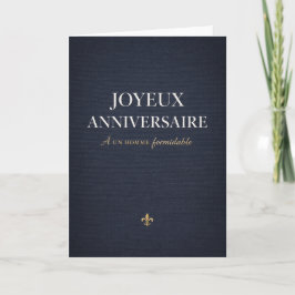 cartão de aniversário feliz em francês