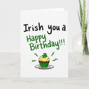Cartão de Aniversário Feliz Irlandês