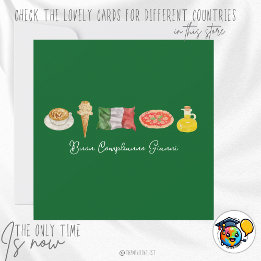 Cartão de Aniversário Feliz Italiano, Cartão Buon