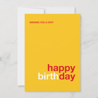 Cartão de Aniversário Feliz Moderno – Design Minim