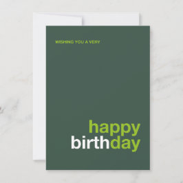 Cartão de Aniversário Feliz Moderno – Design Minim