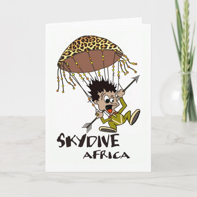 Cartão de Aniversário Feliz para a África do Skydi (Frente)