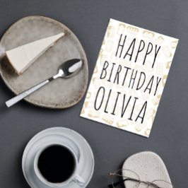 Cartão de aniversário feliz para azulejos Mahjong 