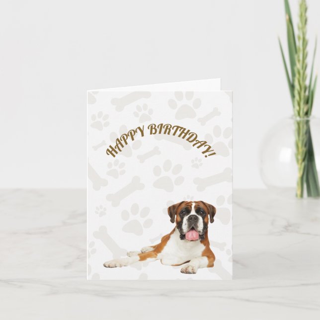 Cartão de Aniversário Feliz para Cachorro (Frente)