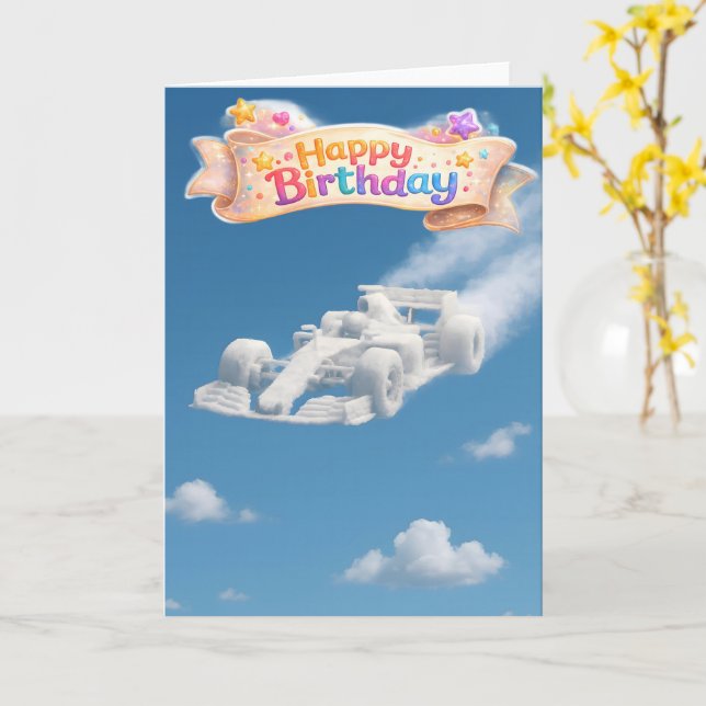 Cartão de aniversário feliz para corredor (Flor Amarela)