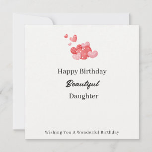 Cartão de aniversário feliz para filha