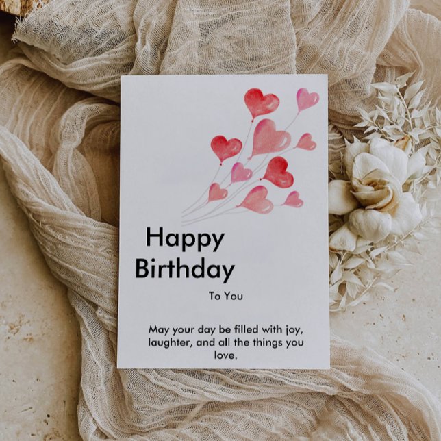 Cartão de Aniversário Feliz para Impressão do Balã (Red Balloon Printable Happy Birthday Card)