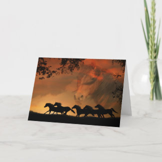 Cartão de Aniversário Feliz para o Cavalo do Passa
