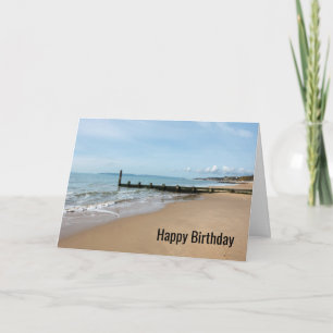 Cartão de Aniversário Feliz para o Mar