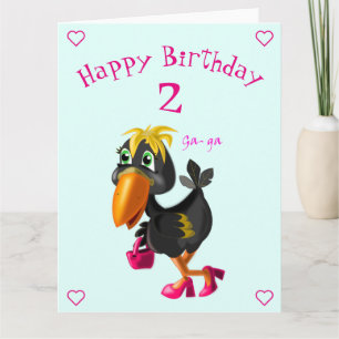 Cartão de Aniversário Feliz - Pássaro Engraçado - 