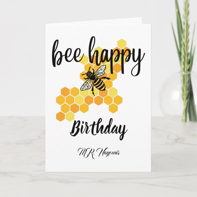 cartão de aniversário feliz personalizado (Frente)