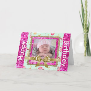 Cartão de Aniversário Feliz Personalizado para a V