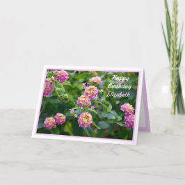 Cartão de Aniversário Feliz Personalizado para Flo
