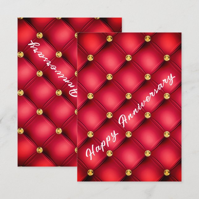 Cartão de Aniversário Feliz, Tufado, de Diamante D (Frente/Verso)