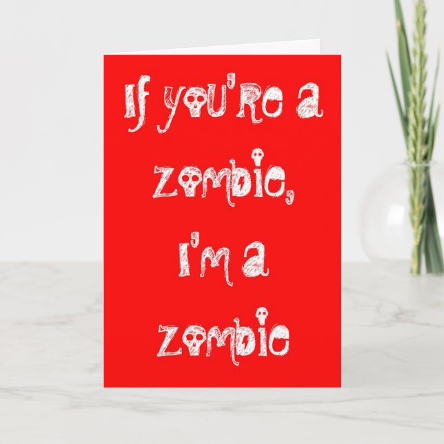 Cartão de Aniversário Feliz Zombie (Frente)
