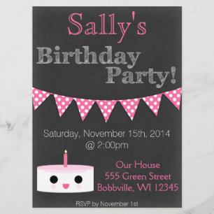 Cartão de aniversário feminino