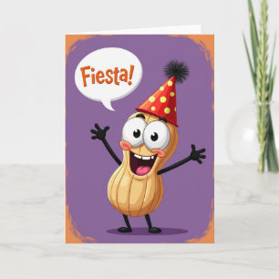 Cartão de Aniversário Festivo de Noz