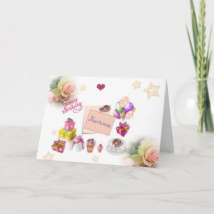 Cartão de Aniversário Festivo Feliz