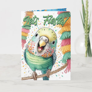 Cartão de Aniversário Fiesta Budget - Cute Piñatas