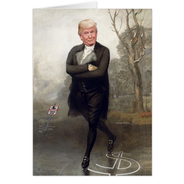 Cartão de aniversário fino de gelo (Frente)