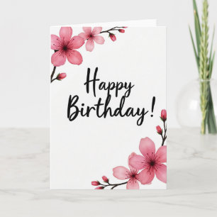 Cartão de Aniversário Flor de Cerejeira