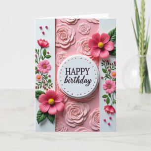 Cartão de Aniversário Flor de Cerejeira