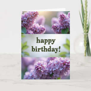 Cartão de Aniversário Flor de Lavanda Doce