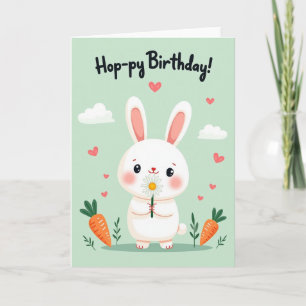 Cartão de Aniversário Flor de Margarida Caprichosa