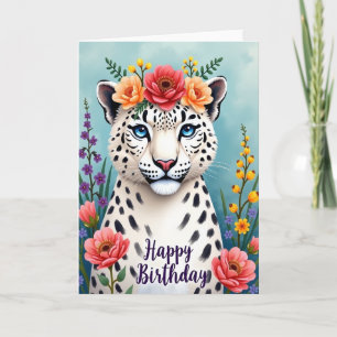 Cartão de Aniversário Flor de Neve