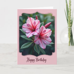 Cartão de Aniversário Flor de Rosa