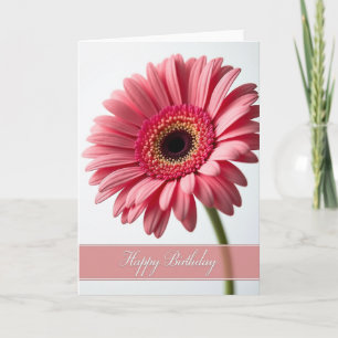 Cartão de Aniversário Flor de Rosa Alegre
