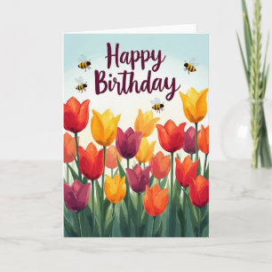 Cartão de Aniversário Florada de Primavera