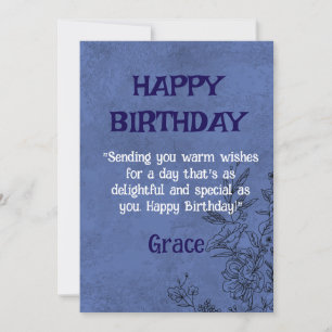 Cartão de Aniversário Floral Elegante