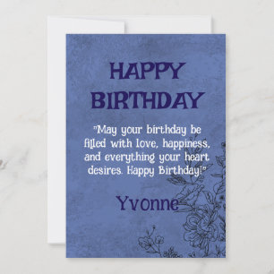 Cartão de Aniversário Floral Elegante