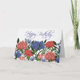 Cartão de Aniversário Floral Indiano