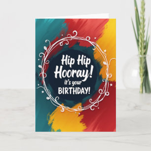 Cartão de Aniversário Floral Intricado