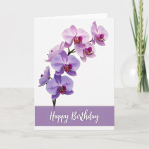 Cartão de Aniversário Floral Lilás