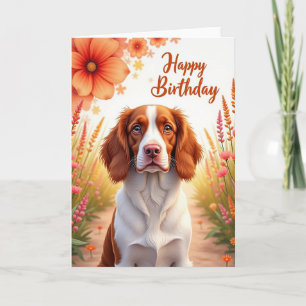 Cartão de Aniversário Floral para Pet Alegre