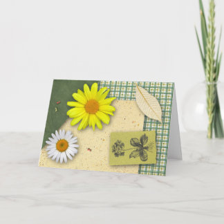 Cartão de Aniversário Floral Scrapbook (Grande Imp