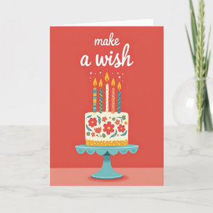 Cartão de Aniversário Floral Wish