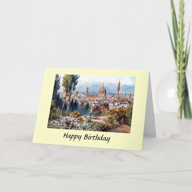 Cartão de aniversário - Florença, Itália (Frente)