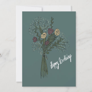 Cartão de aniversário "Flores"