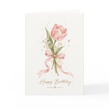 Cartão de Aniversário Florzinha Simples