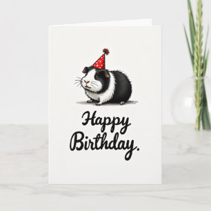 Cartão de Aniversário Fofo e Alegre