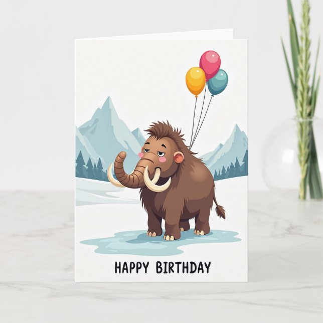 Cartão de Aniversário Fofo e Desgrenhado (Frente)