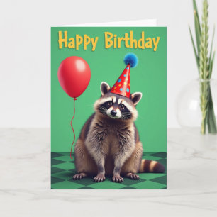 Cartão de Aniversário Fofo e Peludo