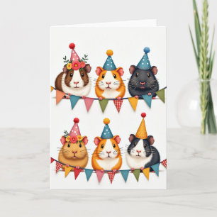 Cartão de Aniversário Fofo para Amiguinhos Peludos