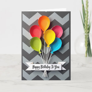 Cartão de Aniversário Formas Coloridas